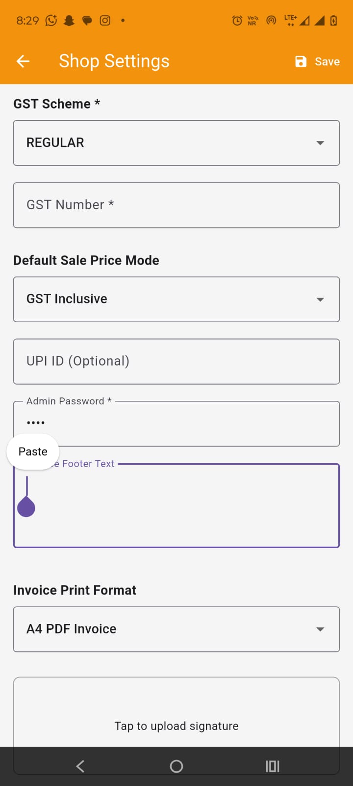 Shop Settings, Financial Year, and GST Baseline – Scene 2 scene image