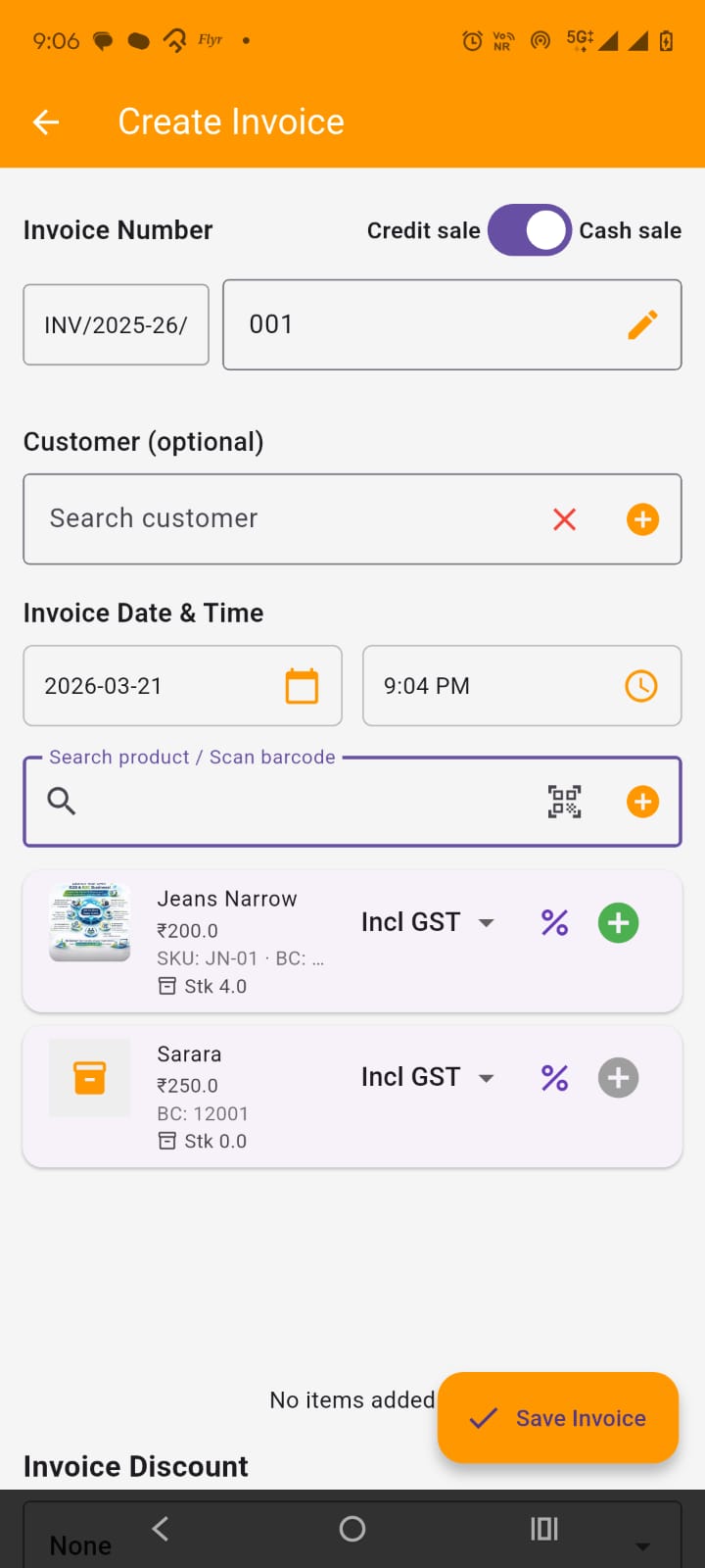 Sales Workflow: Add/Edit Invoice – Scene 2 scene image