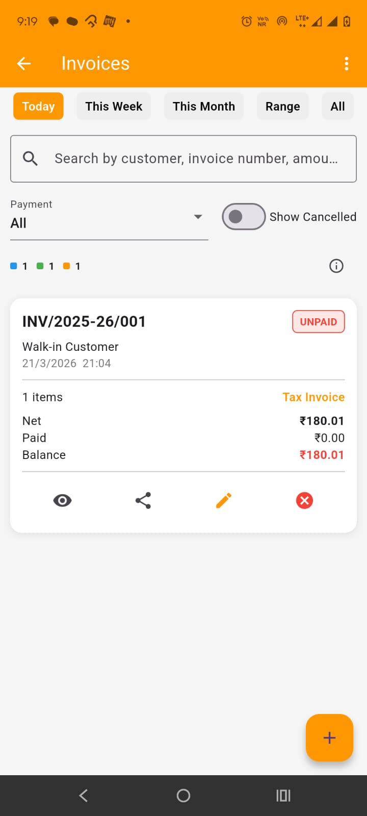 Sales Workflow: Sales (Invoices) Screen – Scene 1 scene image
